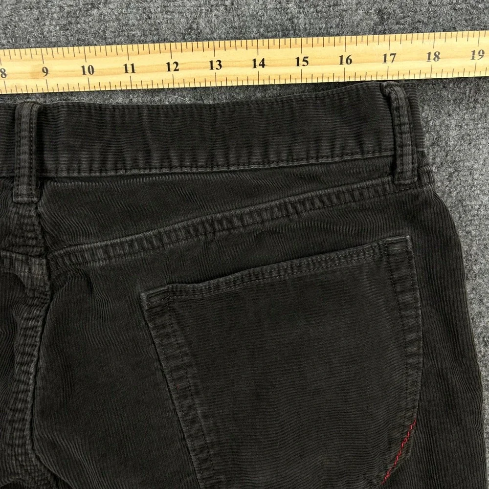 Banana Republic Straight Corduroy Pants Mens Size 36x30 Black Baggy Wide Leg Y2K